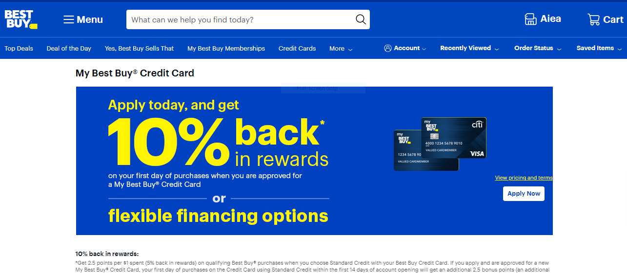 best buy credit card payment