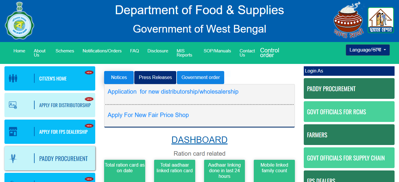 west bengal ration card