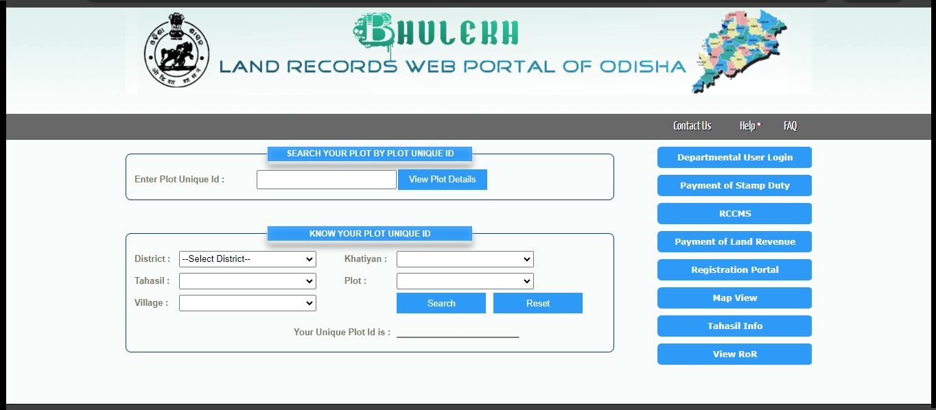 bhulekh odisha plot details